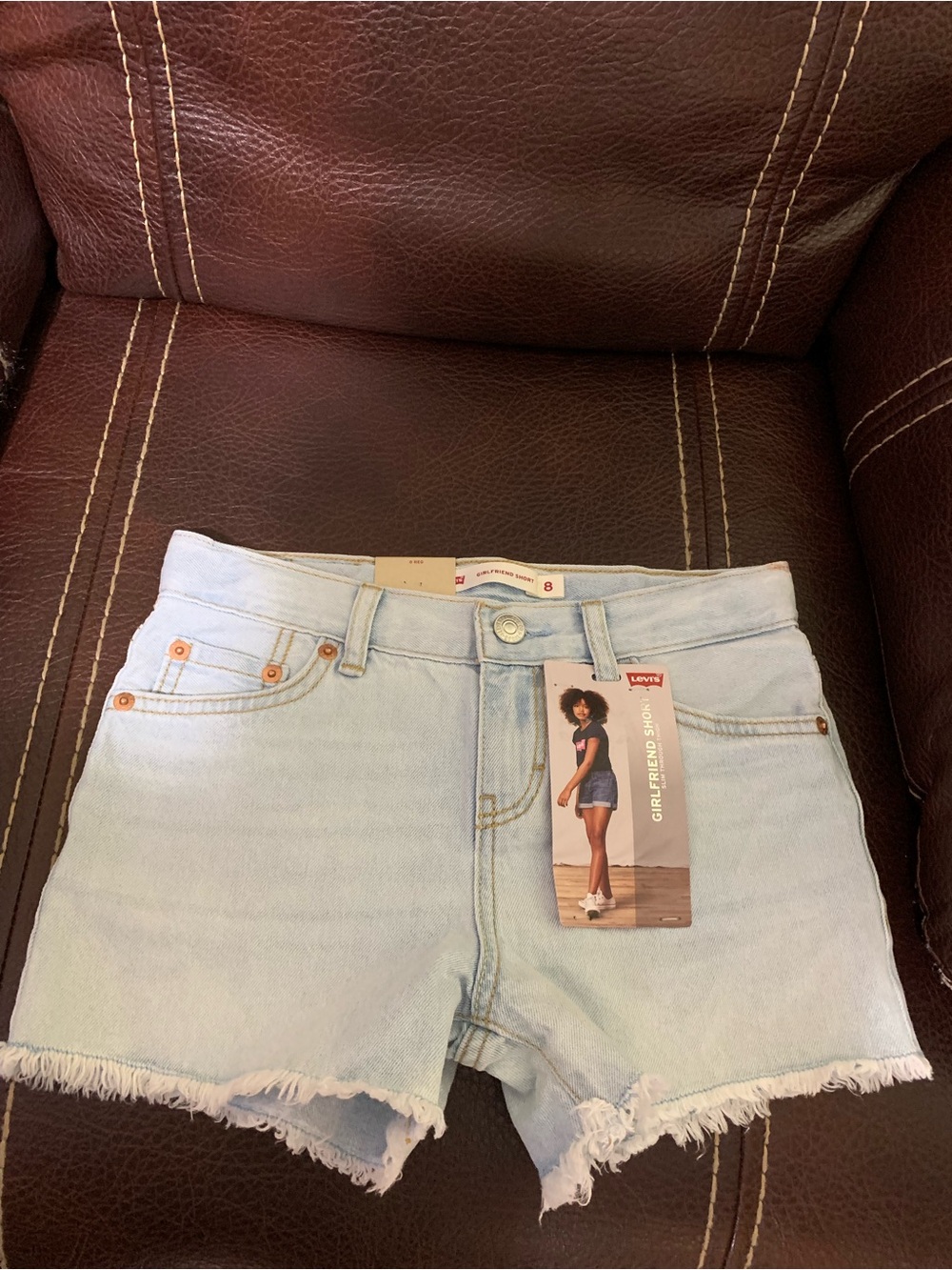 Levis Strauss NWT’s big girl’s size 8 girlfriend shorts